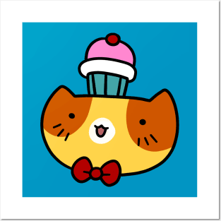 Cupcake Cat Face Posters and Art